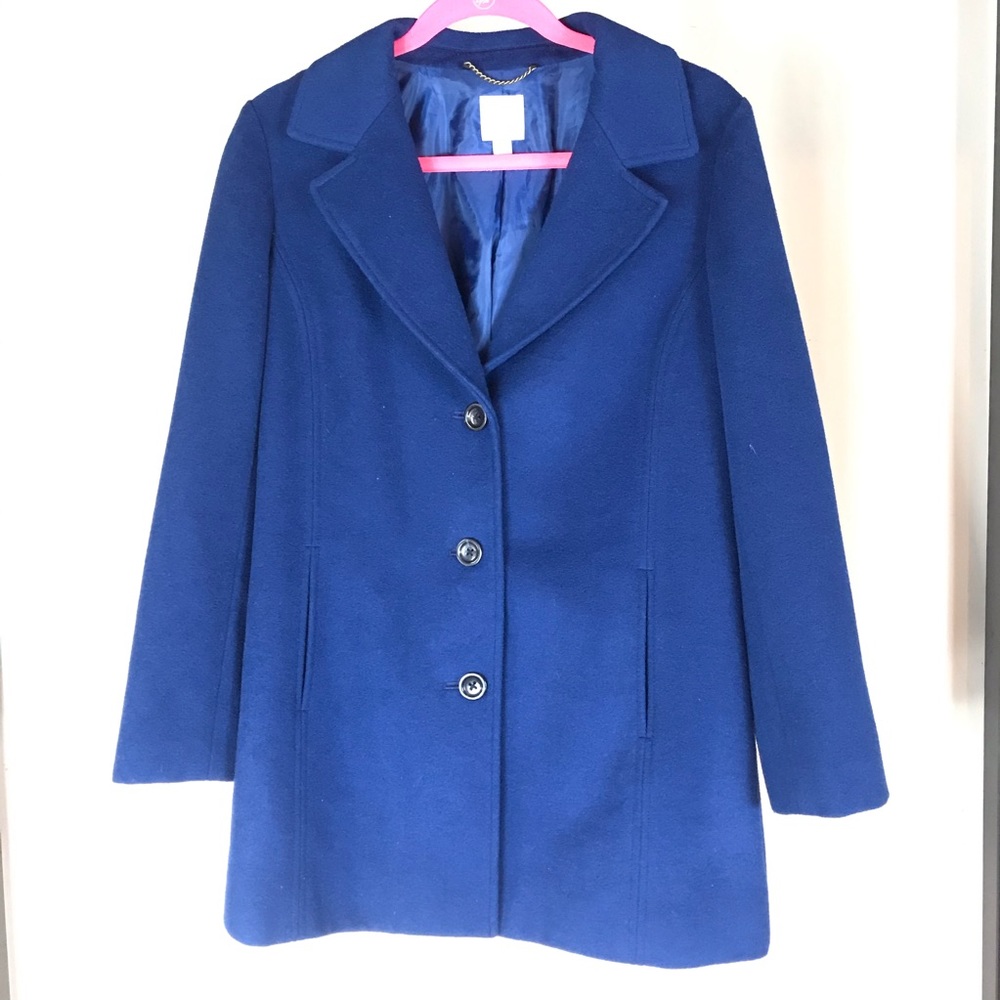 J Jill Wool Sapphire Blue Coat Sz Small